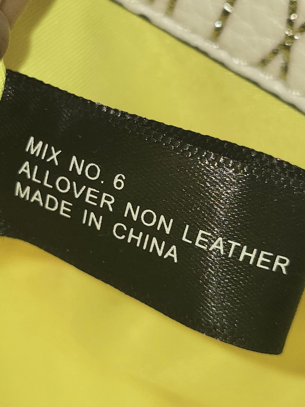 Mix No. 6 White Crossbody with Neon Yellow Strap - Picture 10 of 11